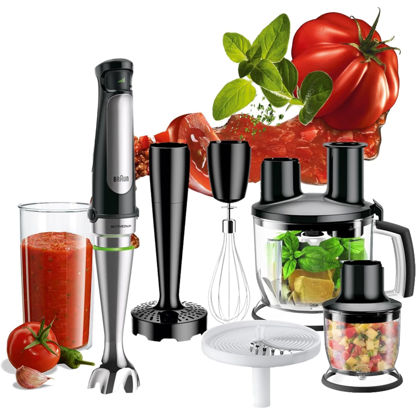Braun MultiQuick 7 Hand blender , Black, 1000W, Mixer, ActiveBlade System, EasyClick Plus System, Splash Control, International Warranty
