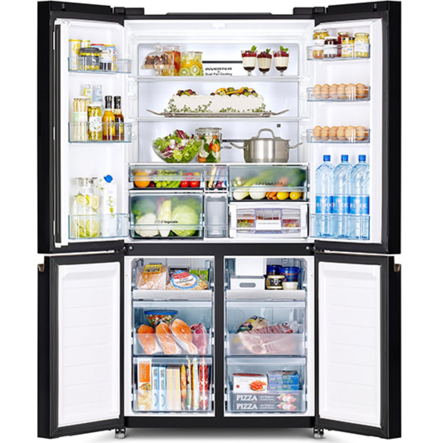 Hitachi Fridge Black 185cm Height