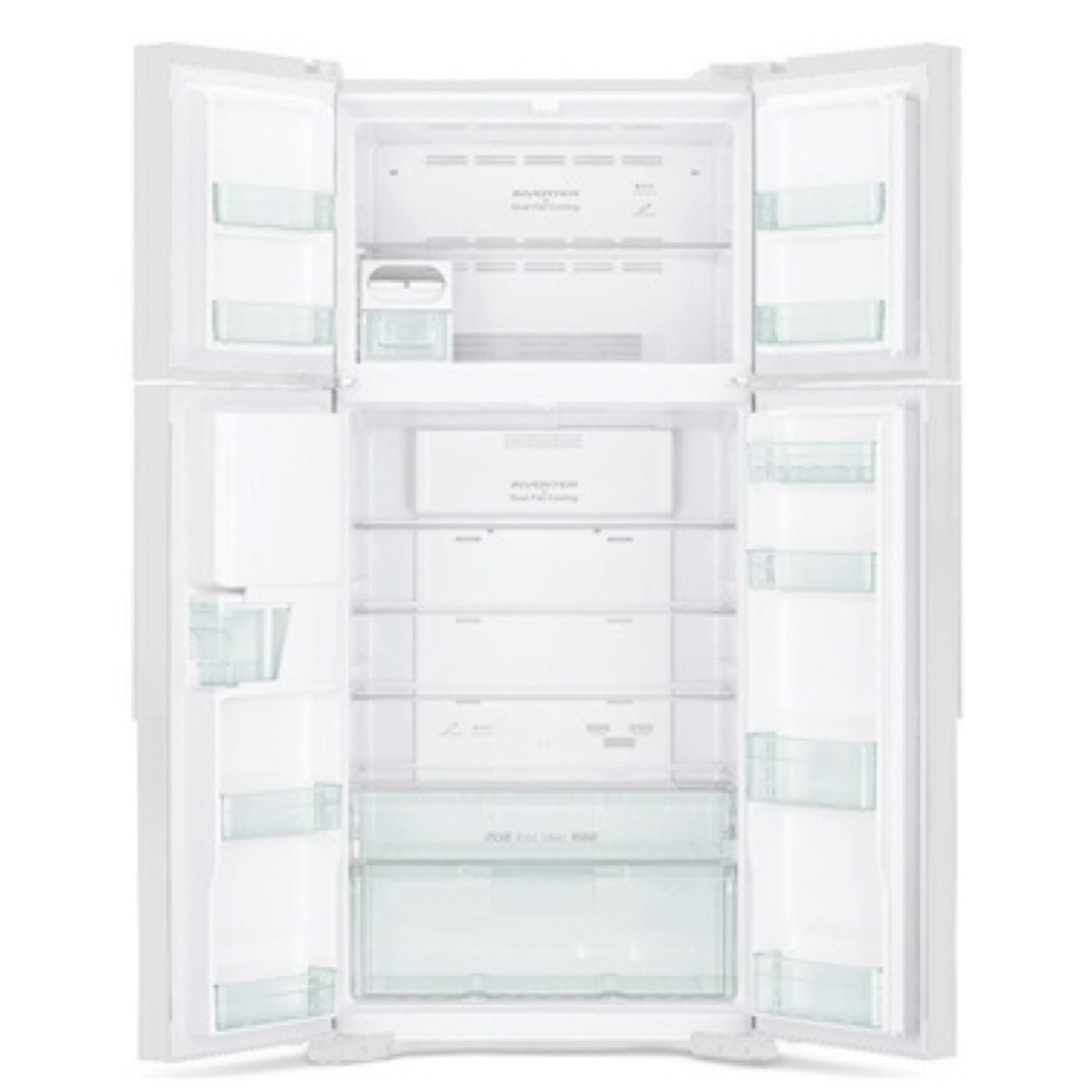 Hitachi Fridge Stainless Steel 184cm Height - Dark grey