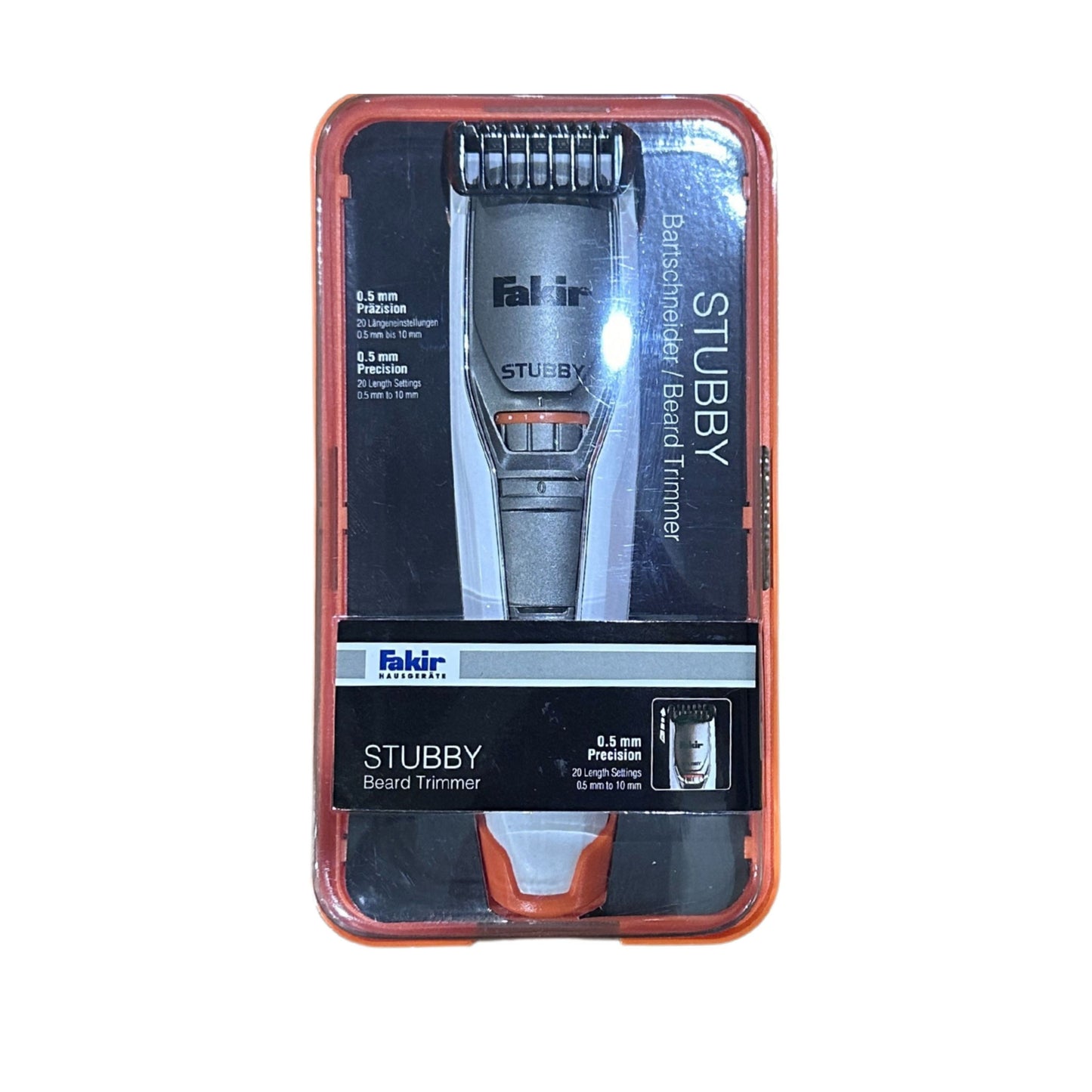 Fakir Stubby Battery Operated Razor for Men, hair and body with 20 Trimming Levels and