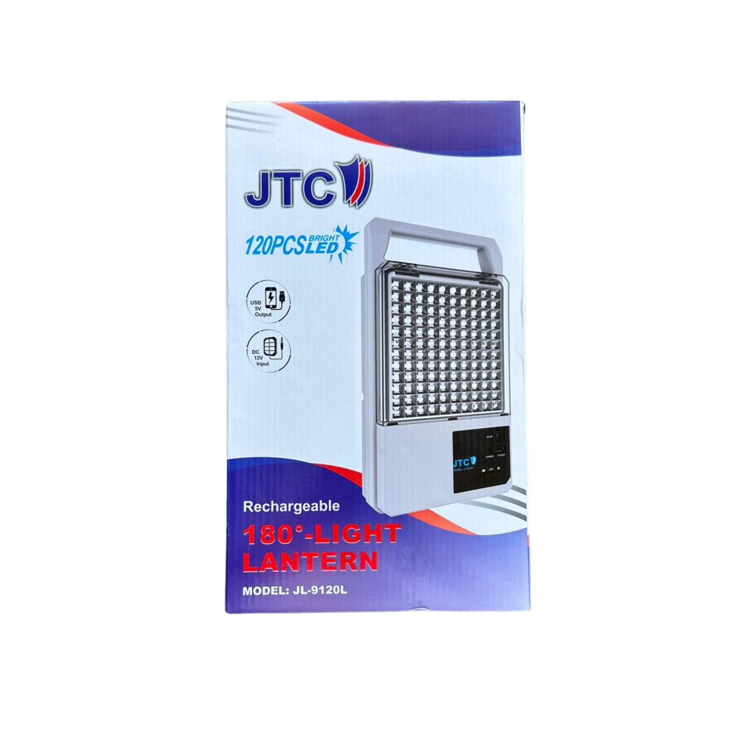 JTC Rechargeable 120 lamp Bright Led 180°-Light Lantern USB 5V Output DC12V Input