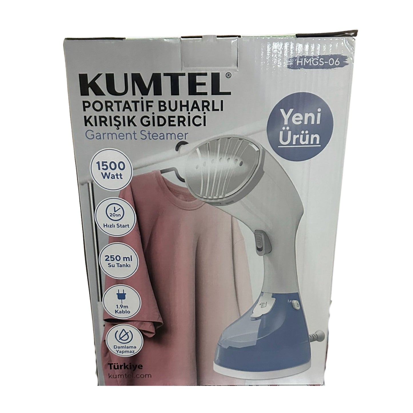 Kumtel portable garment steamer 250 ml - 1500W