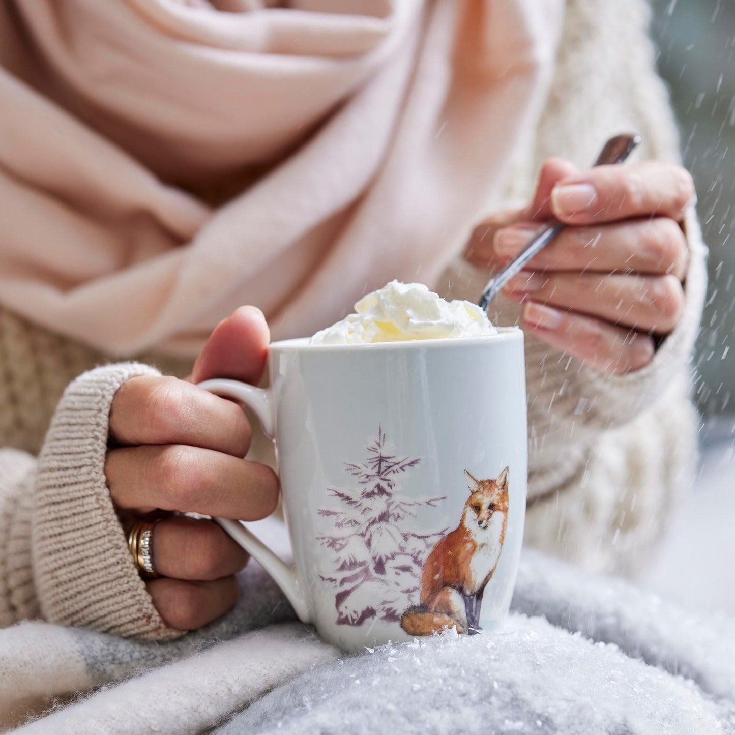 Mug porcelain decal animal pattern w ear 10.5 cm