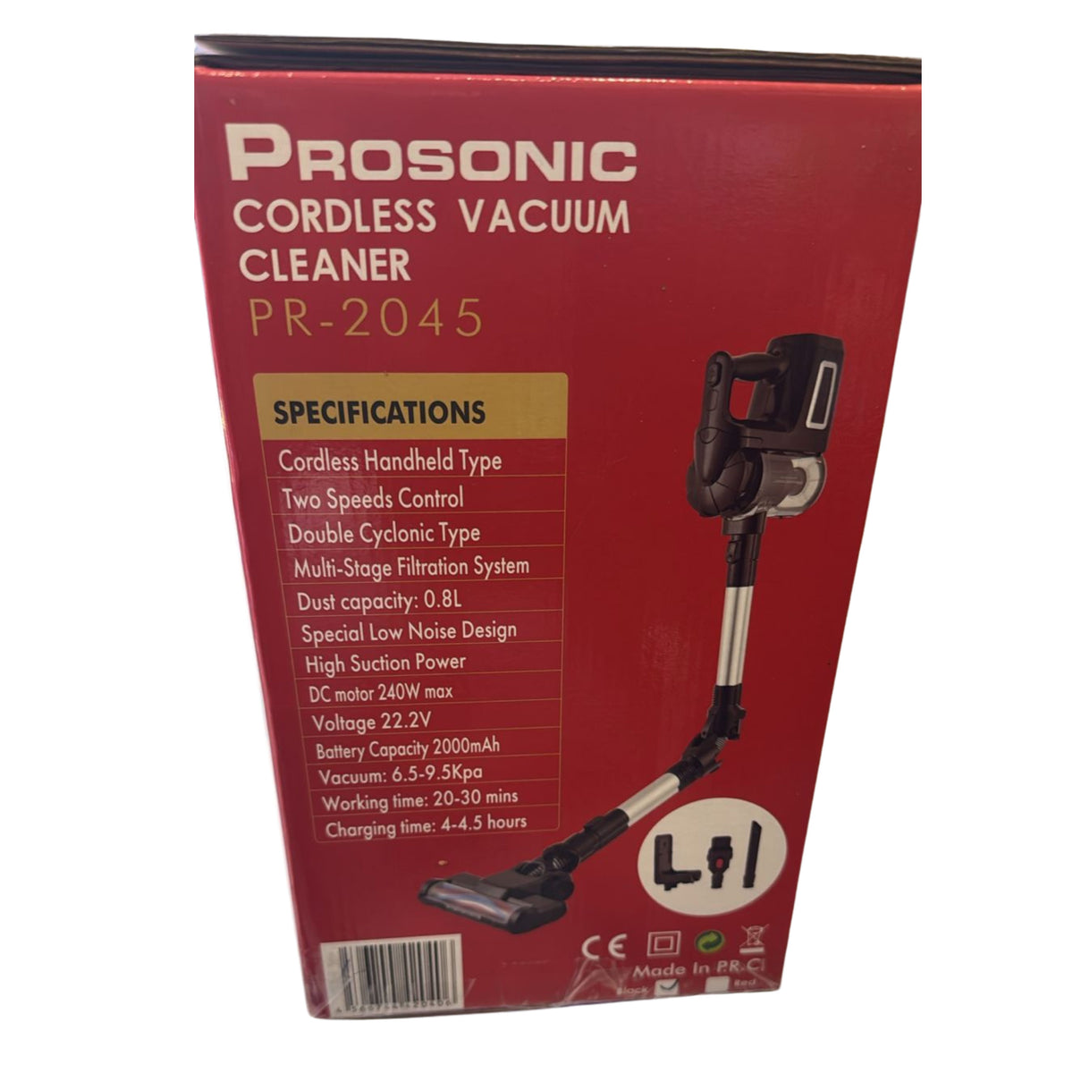 Prosonic rechargeable bendable vacuum cleaner - 240W