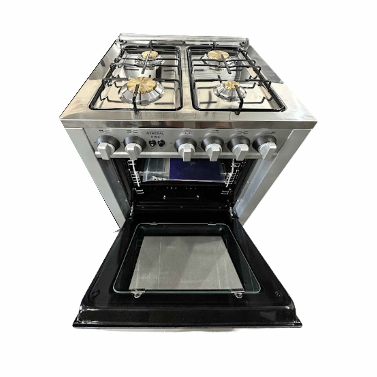 General King Gas cooker 4 burners 62cmx60cm -Silver