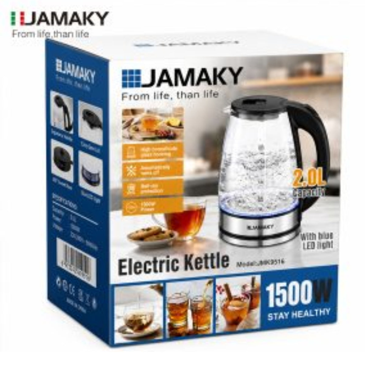 JAMAKY Electric Kettle – 1500W