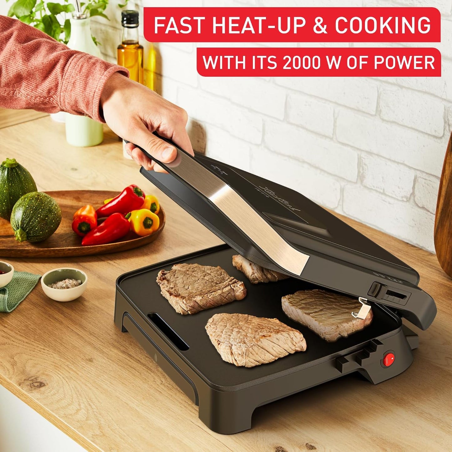 Contact grill Inicio Sandwich Press 4-slice, Breakfast, Toast, Sandwiches, Non-Stick - 2000W