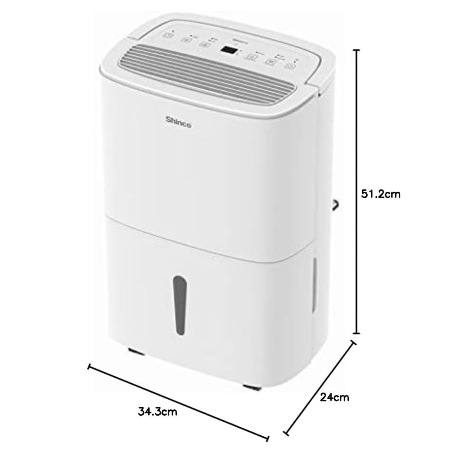 SHINCO 50L Wifi Electric Dehumidifier with App & Pump, 165 m³/55 m², Dehumidifier with 7L Water Tank, Activated Carbon Filter, Energy Saving, Automatic...