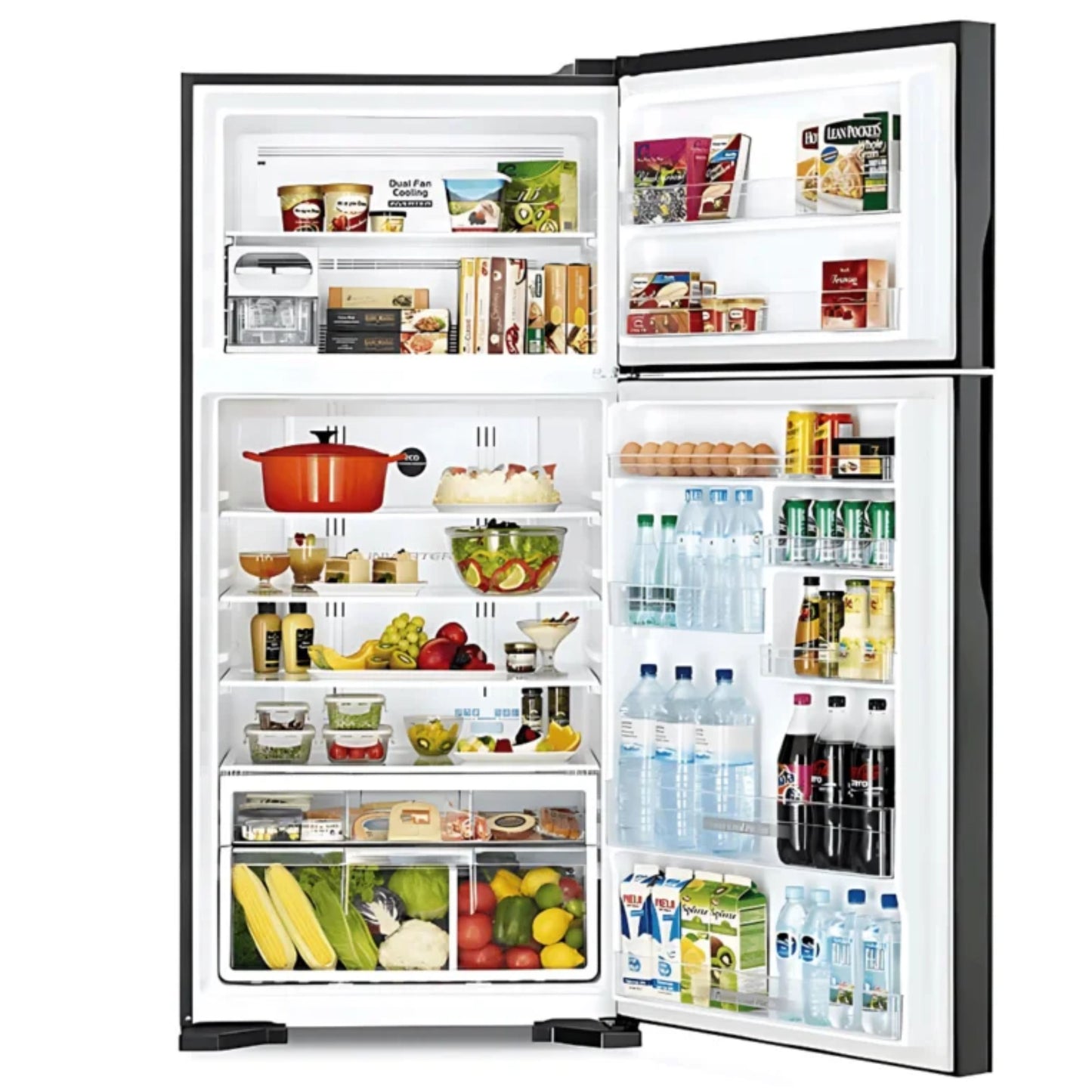 Hitachi Top Mount Refrigerators 760 Litres 183.5cm - Mirror Black