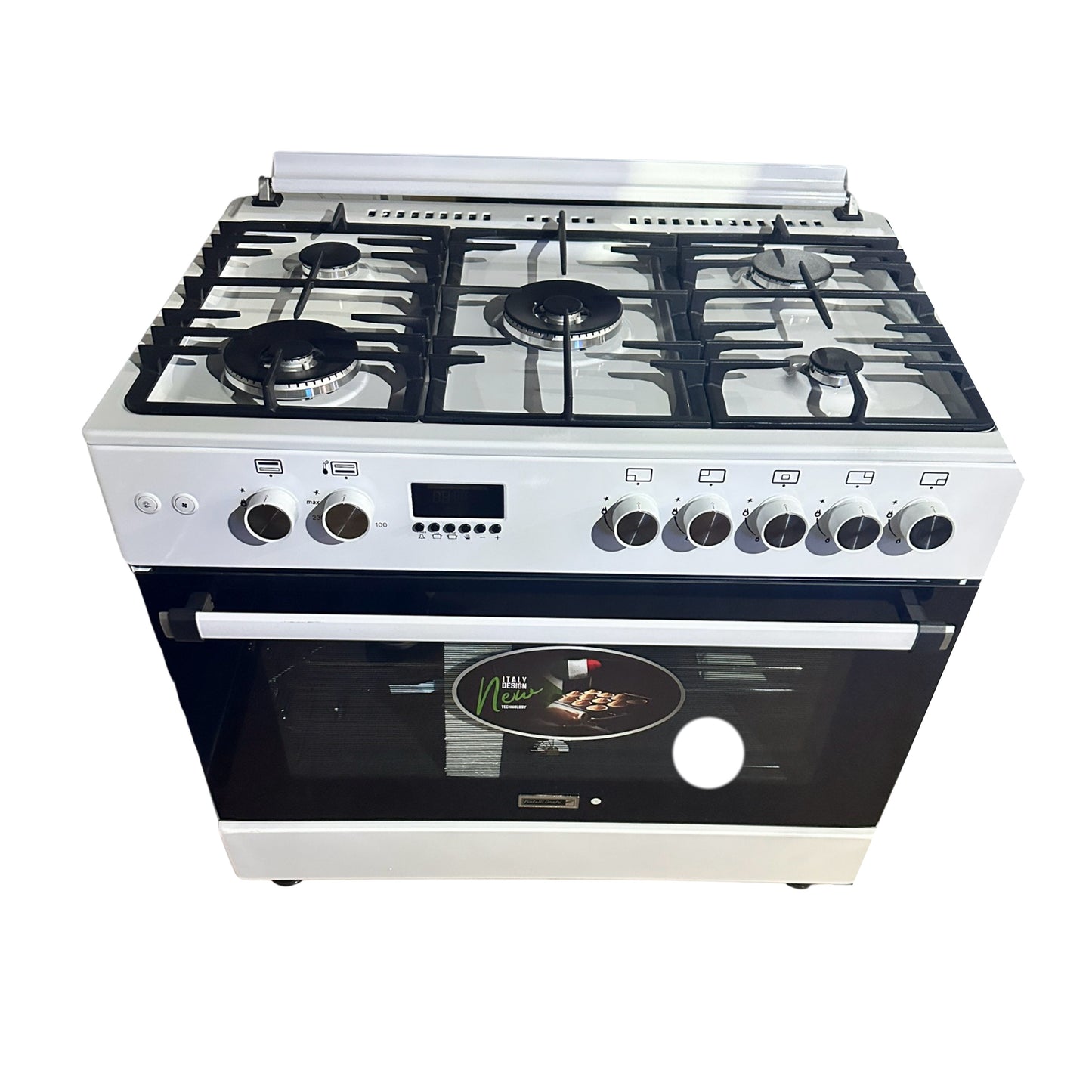 Fratelli Onofri 5 Burners GAS cooker 1 Door INOX no gas tank door -White