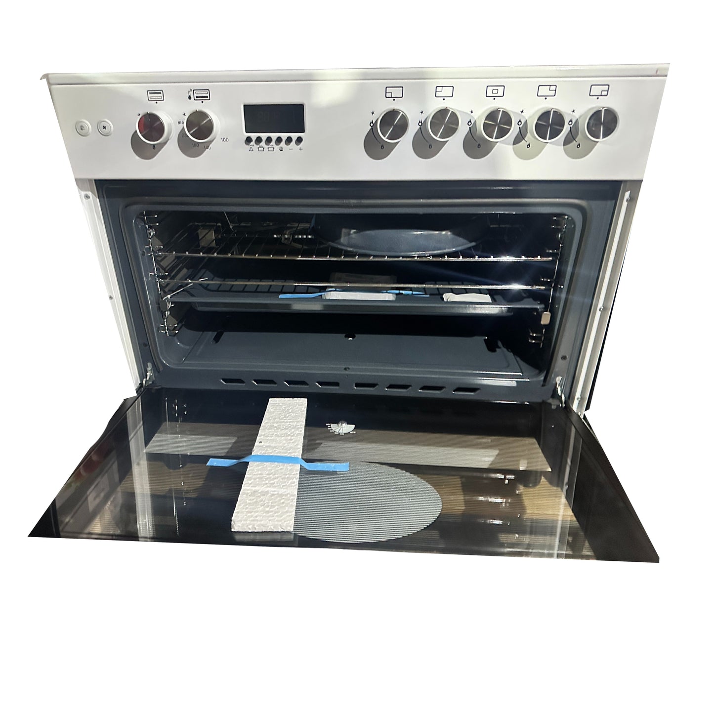 Fratelli Onofri 5 Burners GAS cooker 1 Door INOX no gas tank door -White