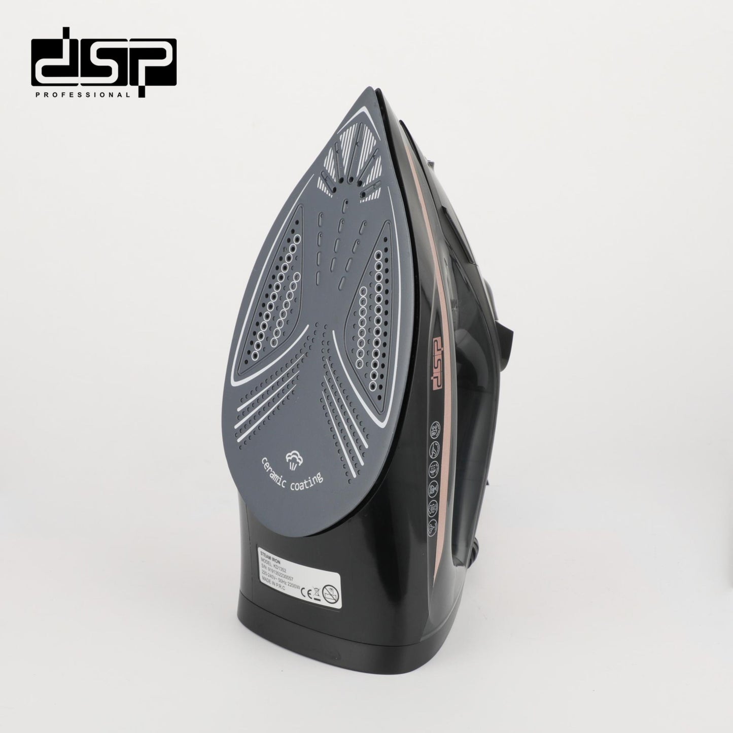 Dsp Steam Iron: 2200w High Power, Ceramic Plate, Multi - Function Adjustable Temperature Self - Cleaning