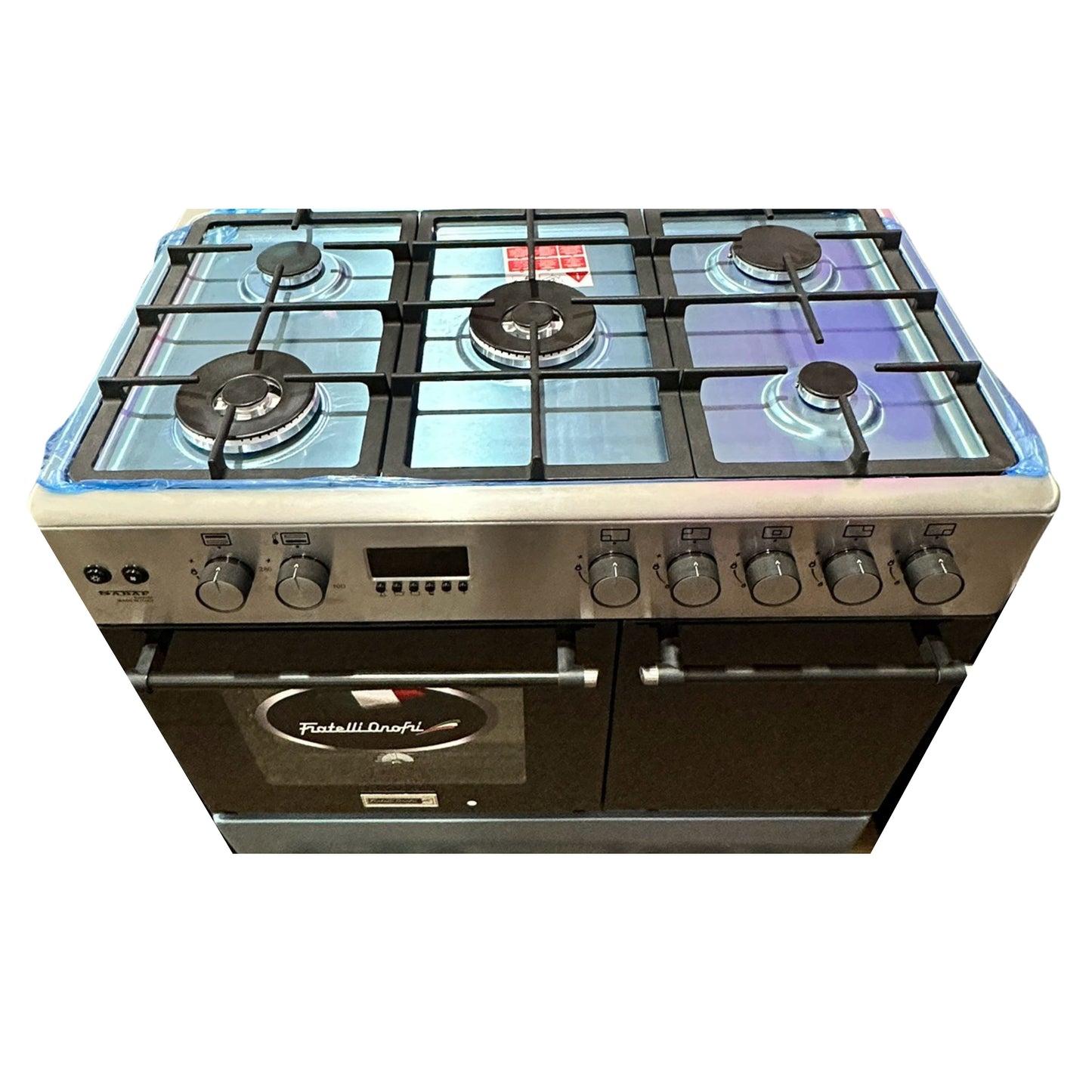 Fratelli onofri gas cooker 5 burners 2 Doors - Silver
