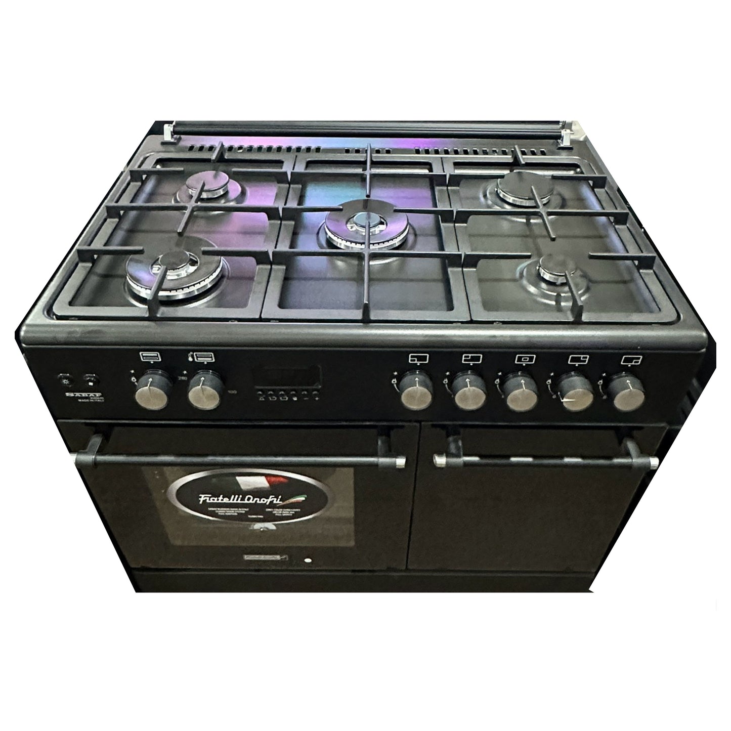 Fratelli onofri gas cooker 5 burners 2 Doors - Black