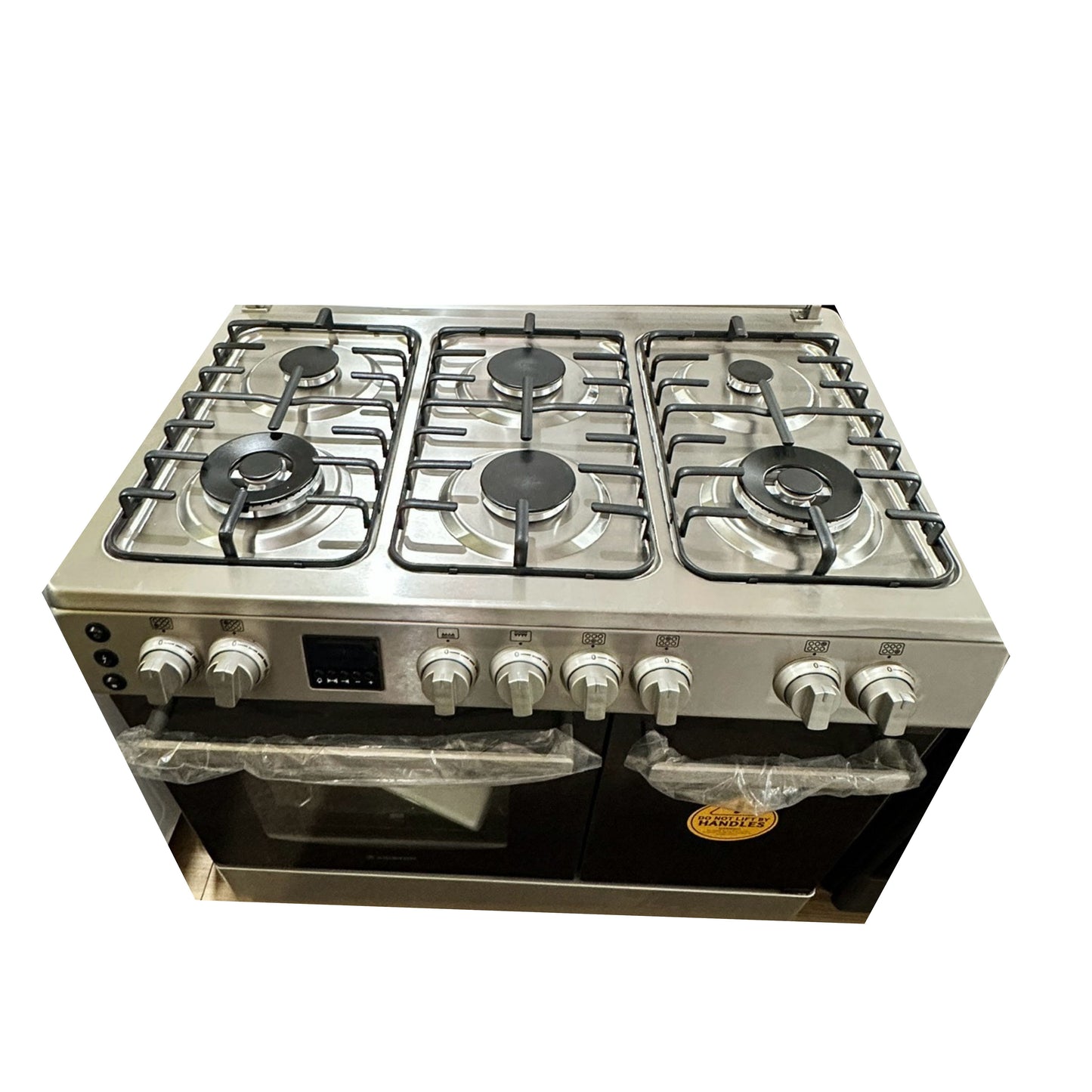 Ariston gas cooker 5 burners 2 Doors - Silver