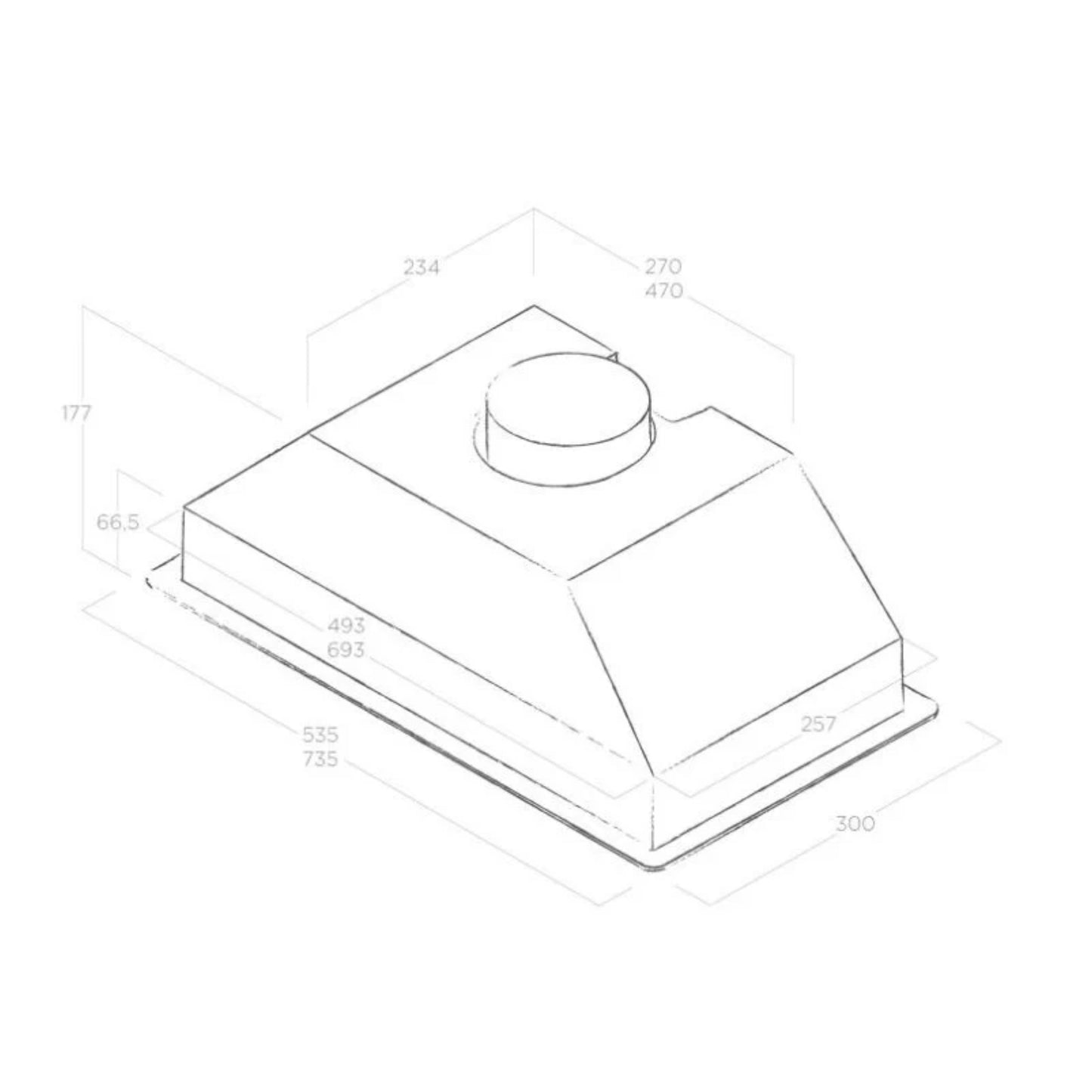 Elica Hood Box In Era S 52cm Inox