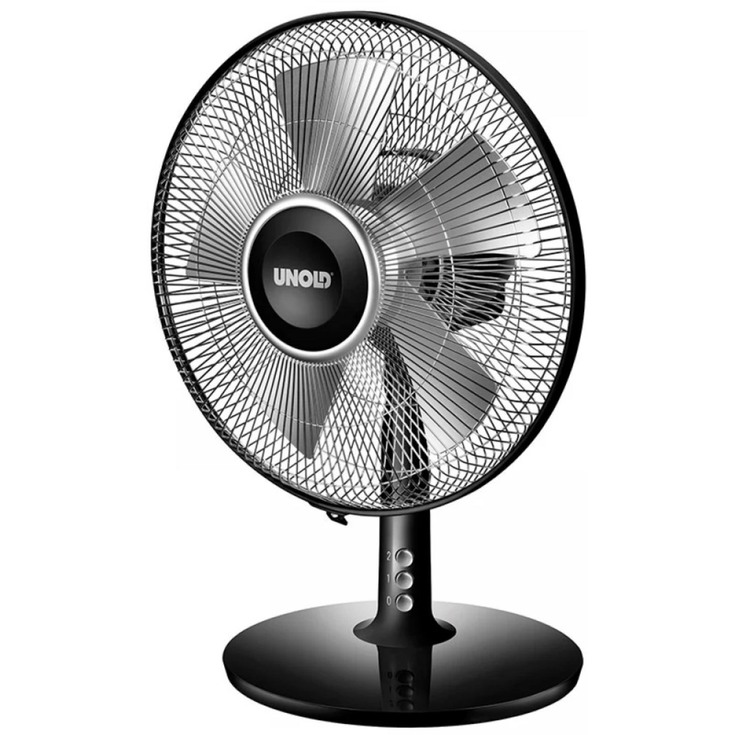 UNOLD Stylish table fan Table fan black-silver - 12'' - 30cm