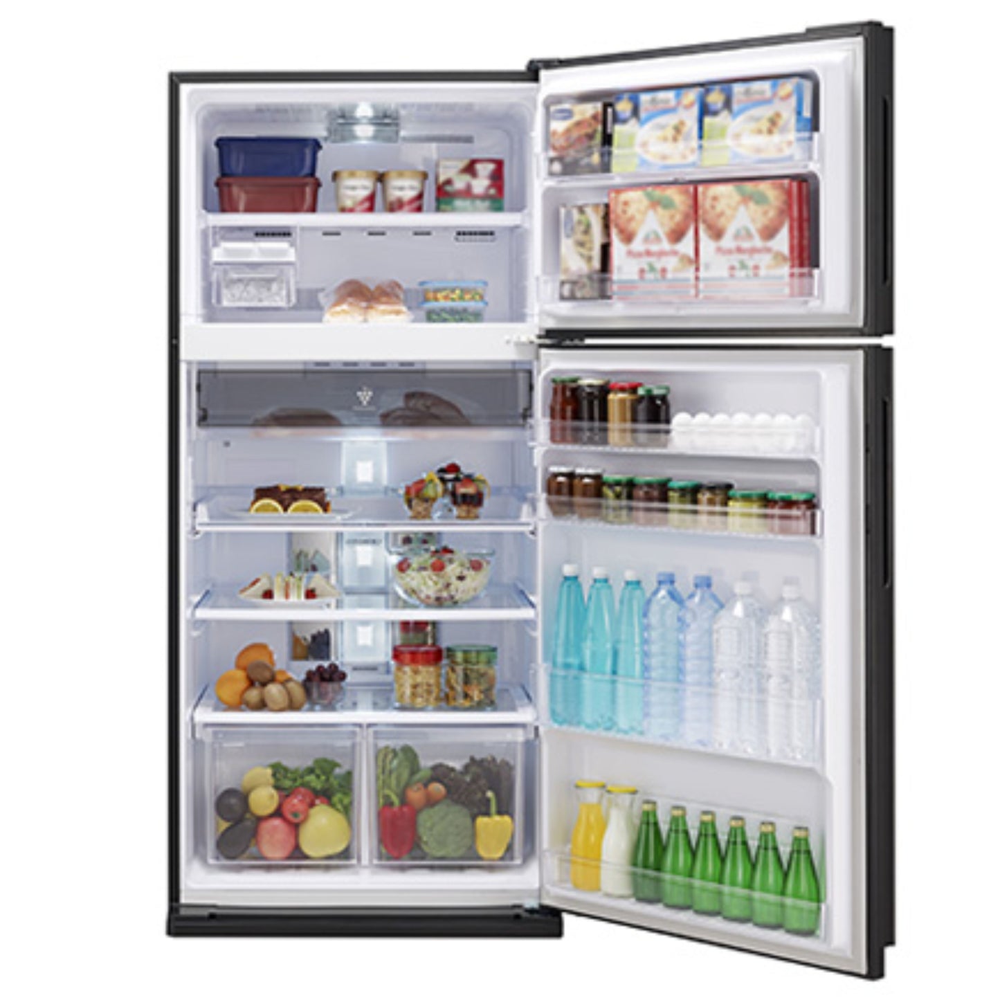 Sharp Fridge Black 185cm Height