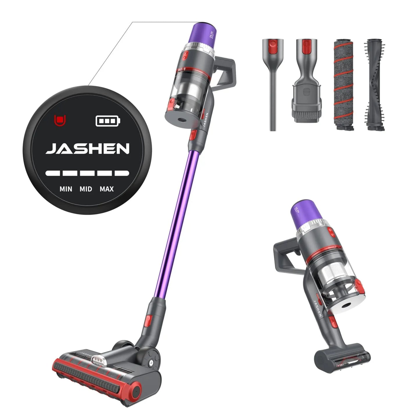 Jashen Cordless Vacuum Cleaner 450W suction power