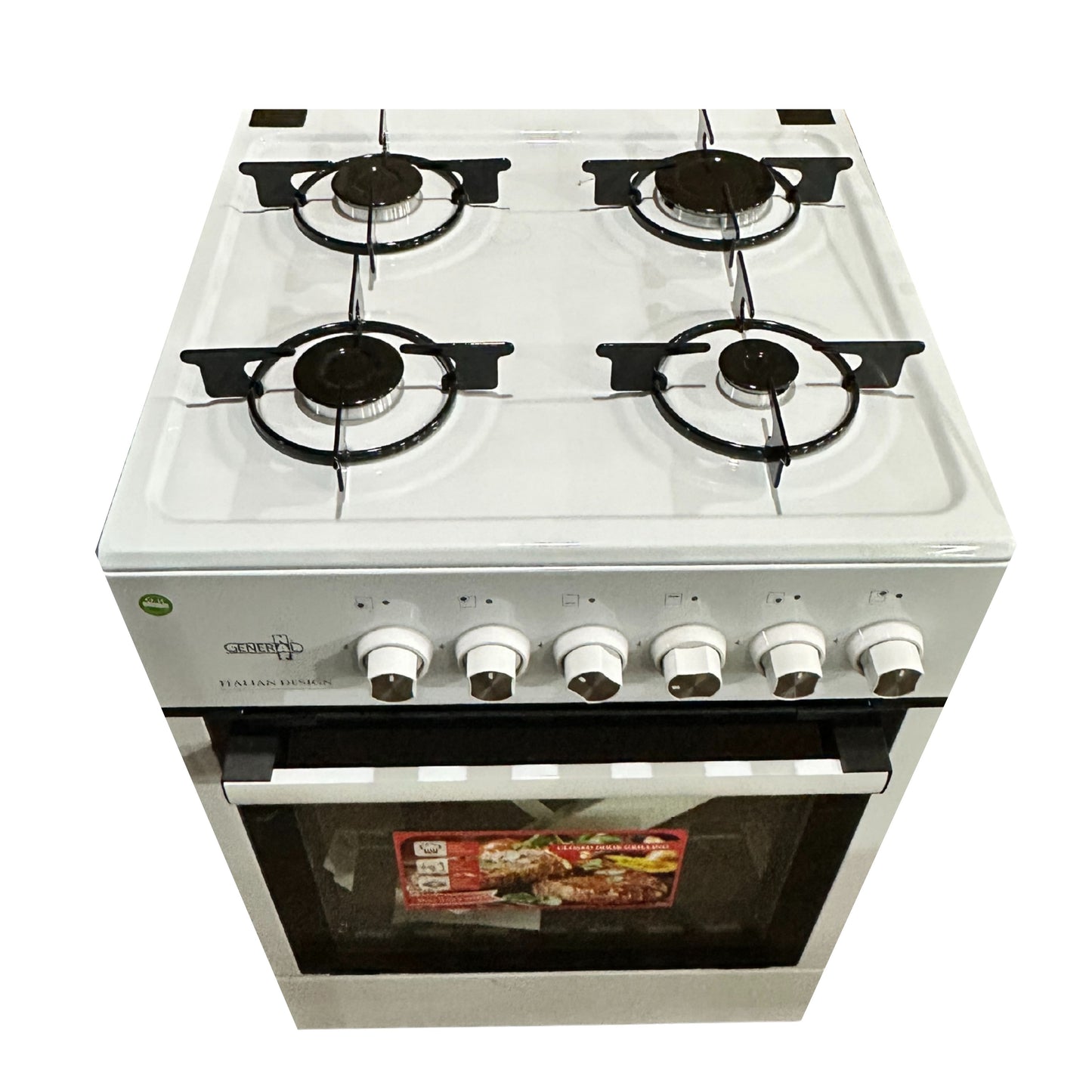 General Naf Freestanding Gas Cooker 4 burners 1 Door 60 cm- White