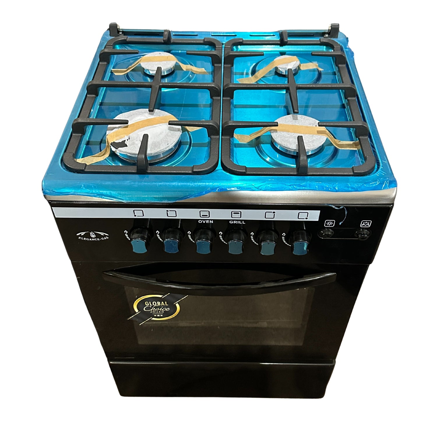 Elegance Gas Freestanding Gas Cooker 4 burners 1 Door 60 cm- Black