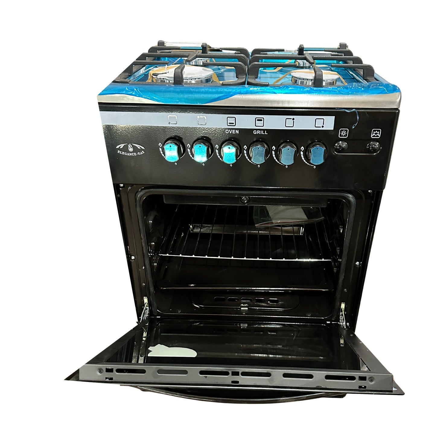 Elegance Gas Freestanding Gas Cooker 4 burners 1 Door 60 cm- Black