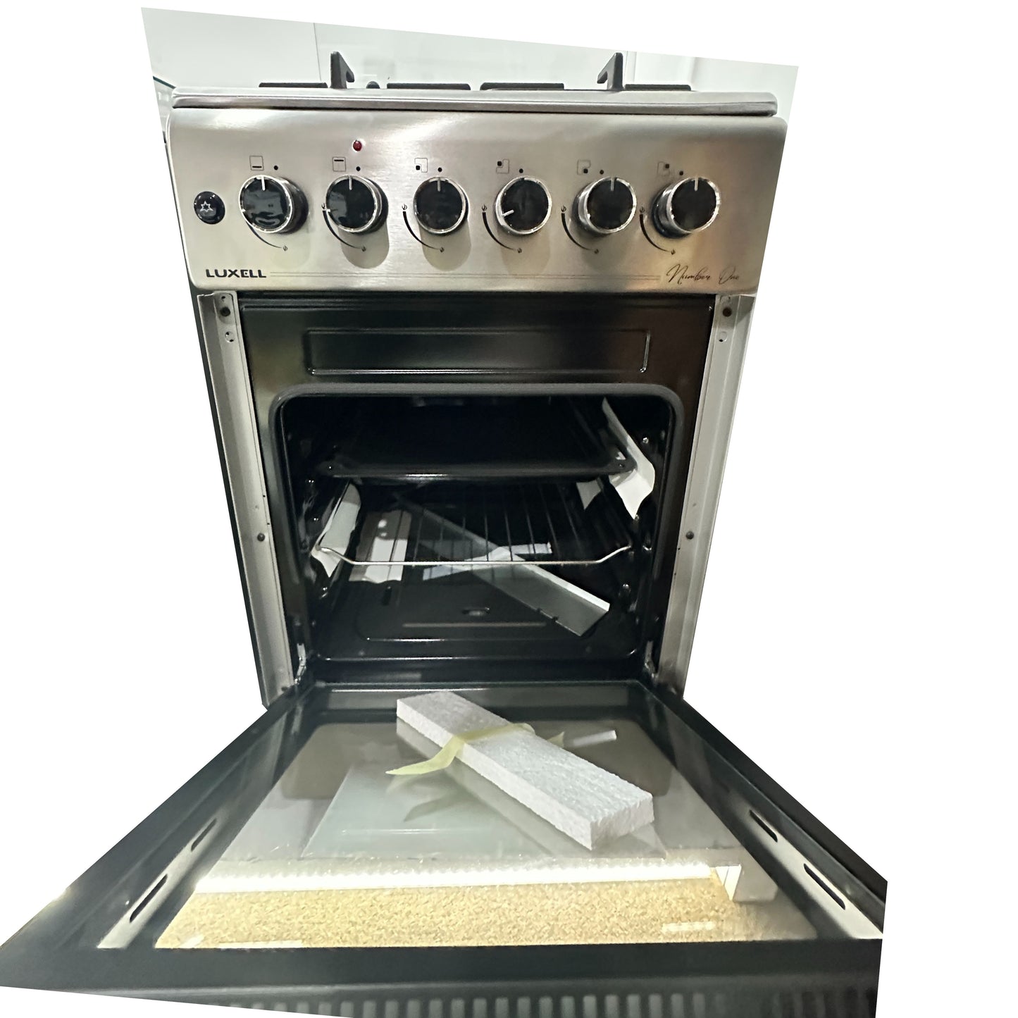 Luxell Freestanding Gas Cooker 4 burners 1 Door 50 cm - Silver