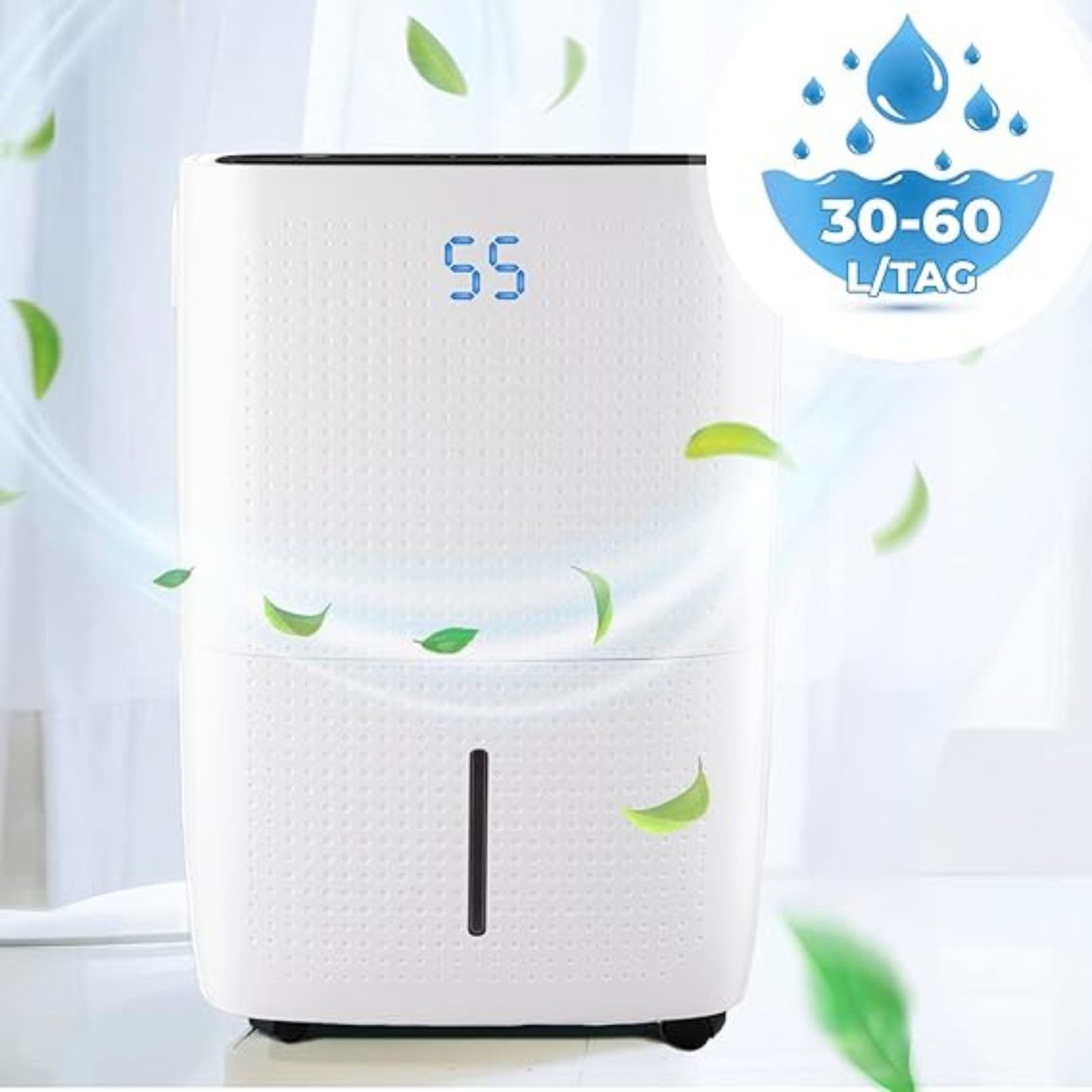 Vendomnia Dehumidifier - 60L usage a Day, 3.7L Container