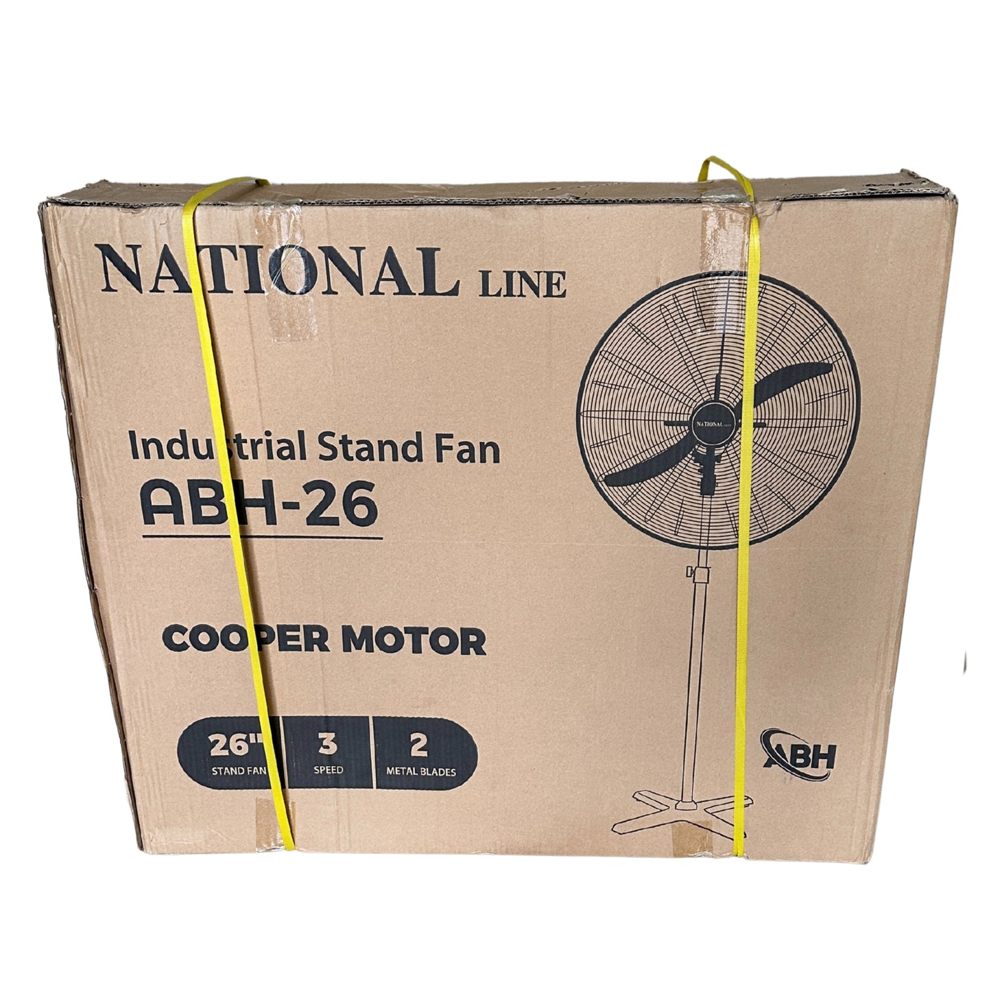National Line Industrial Stand Fan 26" 3 Blades 180 Watt