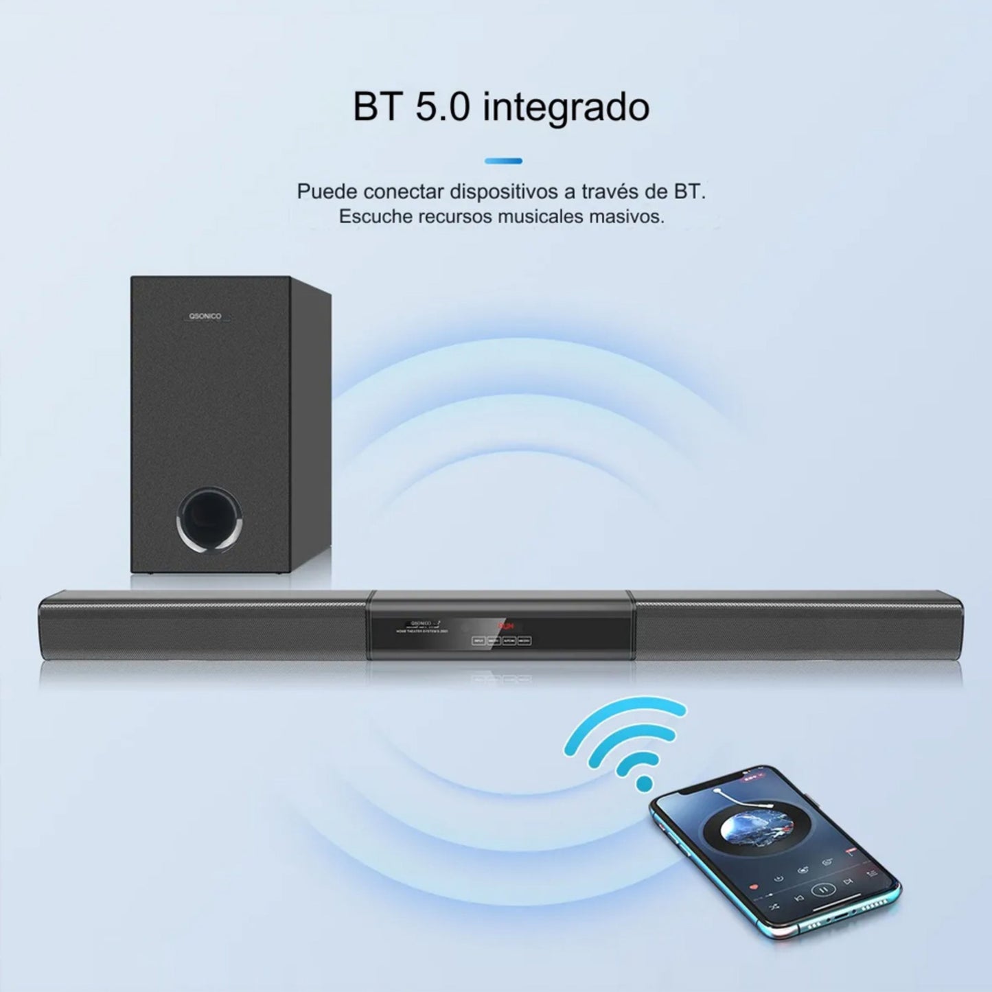 S-2001 Home Theatre TV Soundbar Speaker System with Power Mixers Sound Bar Sound System and Wired Subwoofer