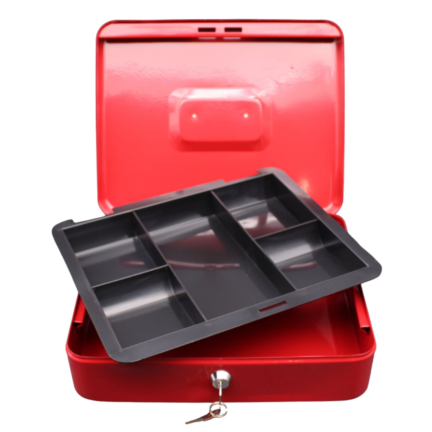Metal cashboxes red - blue - black available in 2 sizes