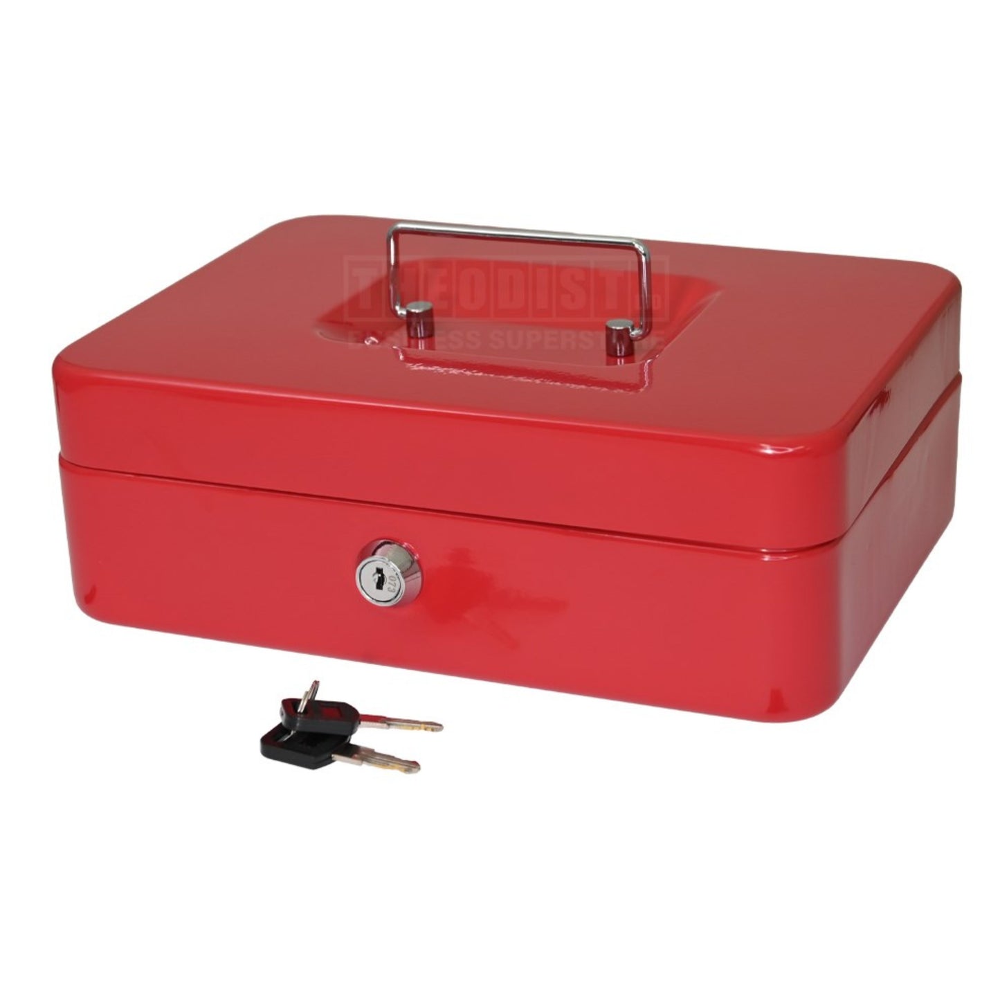 Metal cashboxes red - blue - black available in 2 sizes