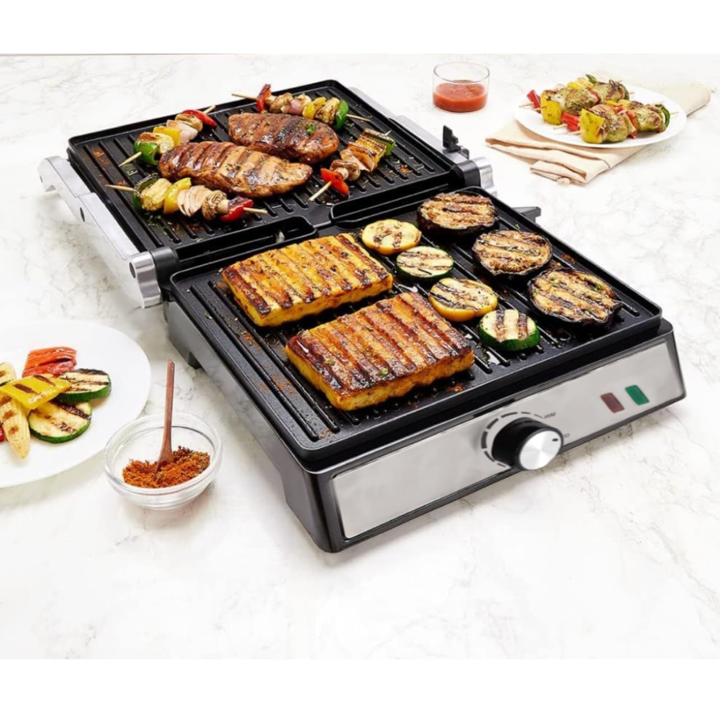 HALEY big Sandwich Maker Grill & Toaster Electric 2000W |BBQ,Standard Size Fits 4 Bread Slice 2000W