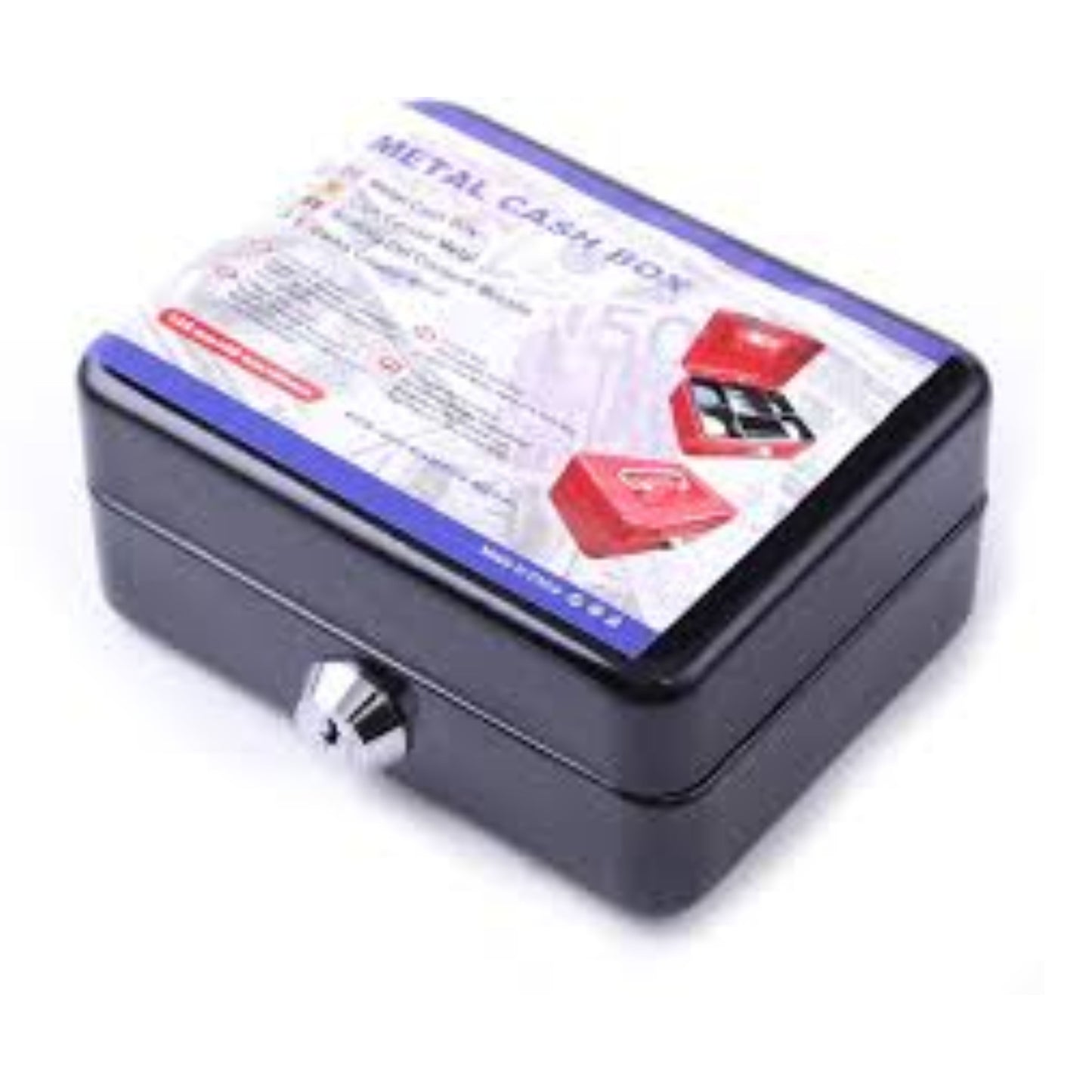 Metal cashboxes red - blue - black available in 2 sizes