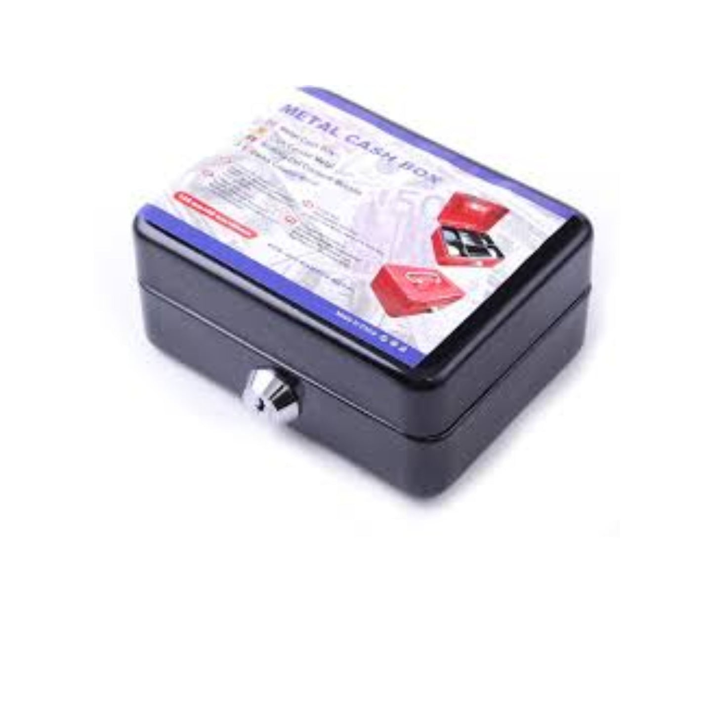 Metal cashboxes red - blue - black available in 2 sizes