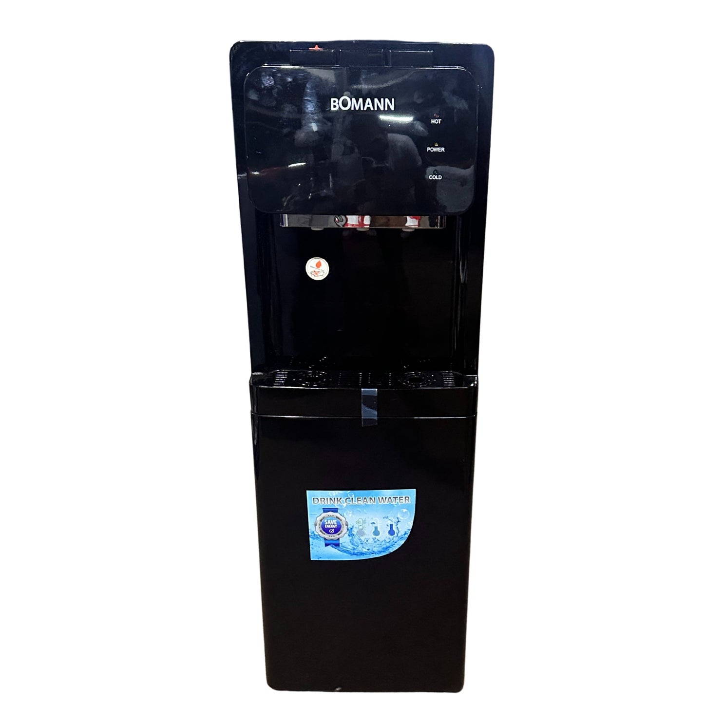BOMANN Top-loaded water dispenser with storage cabinet