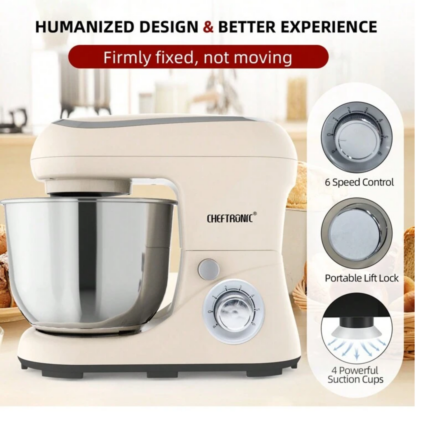 CHEFTRONIC Stand mixer / Food mixer - 5L - 1300W
