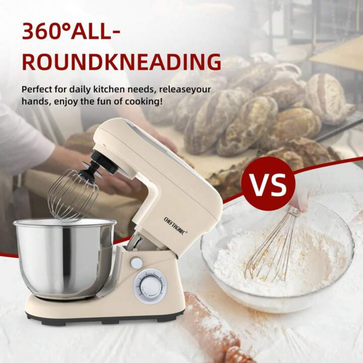 CHEFTRONIC Stand mixer / Food mixer - 5L - 1300W