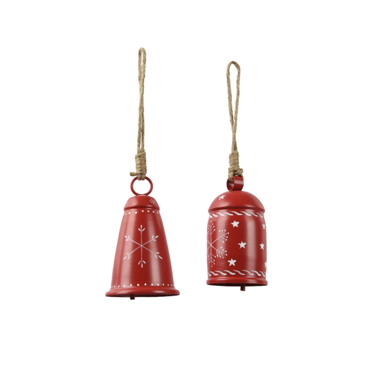 christmas bell with snowflake design 1pc - 25cm