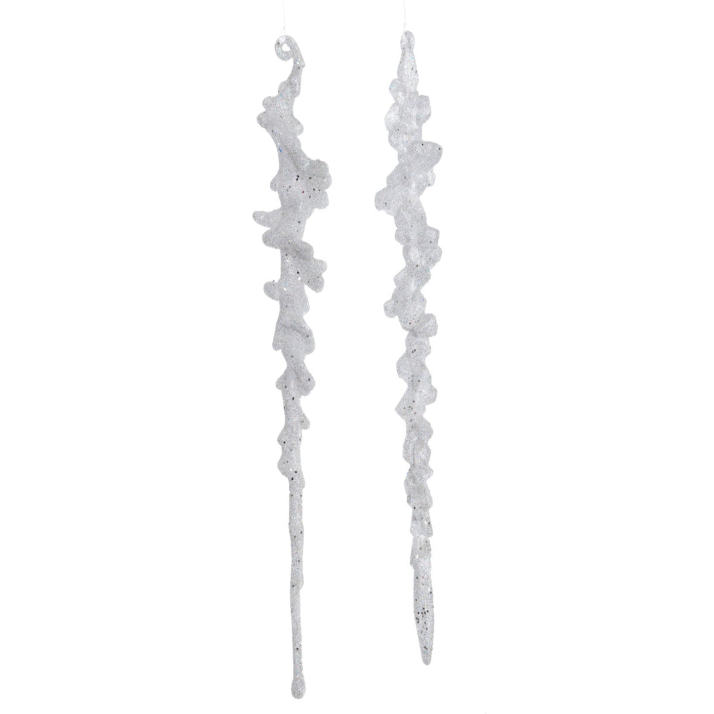 25 cm glittery icicle ornament