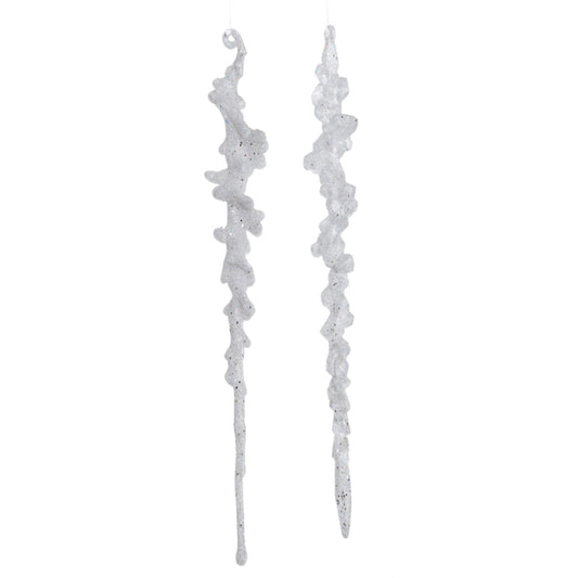 25 cm glittery icicle ornament