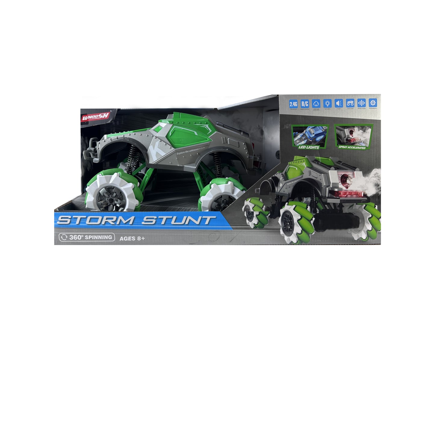 Off Road Storm Stunt Car 2.4GHz Led Light And Music With Remote Control Blue
