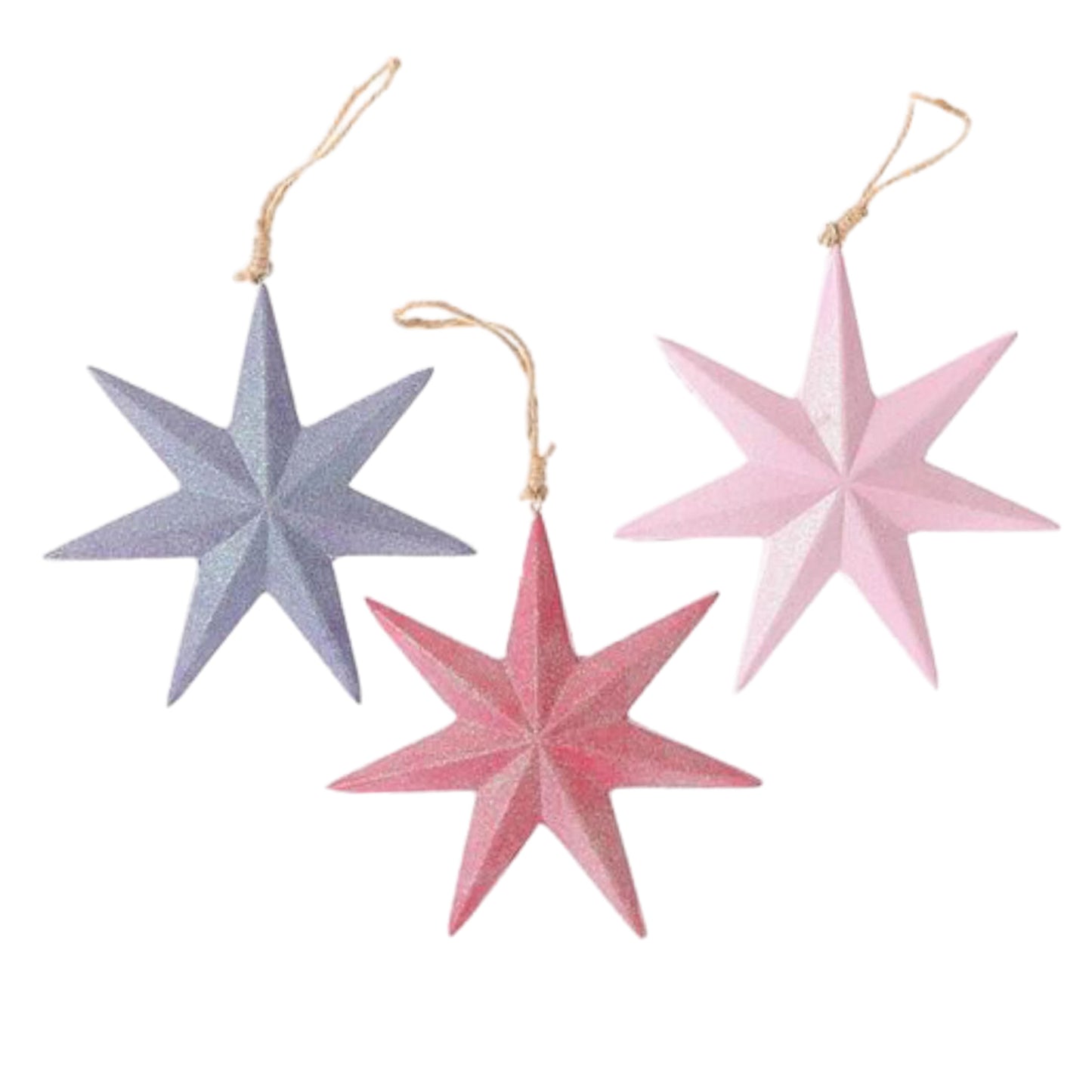 marble hanger glittery Stars L=16cm W=16cm