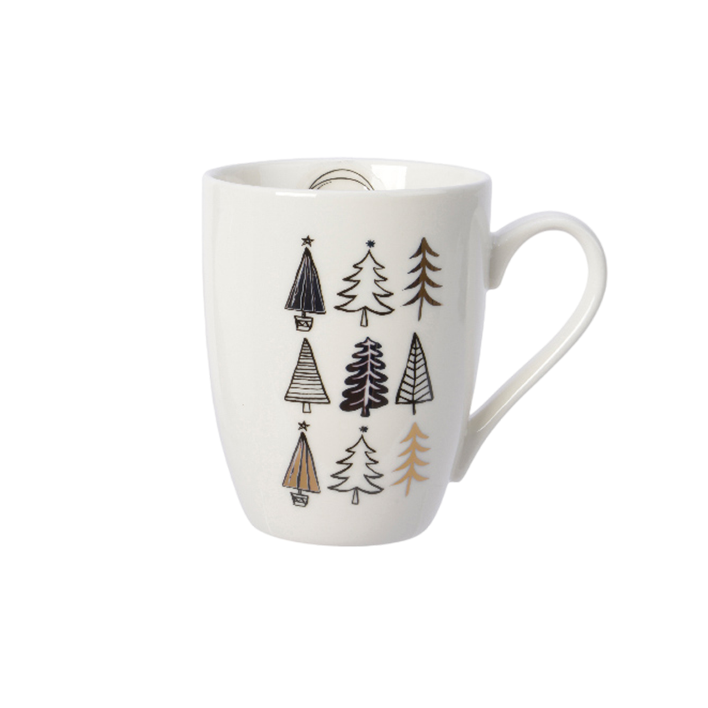 Mug porcelain with gold foil -1pc- 12cm
