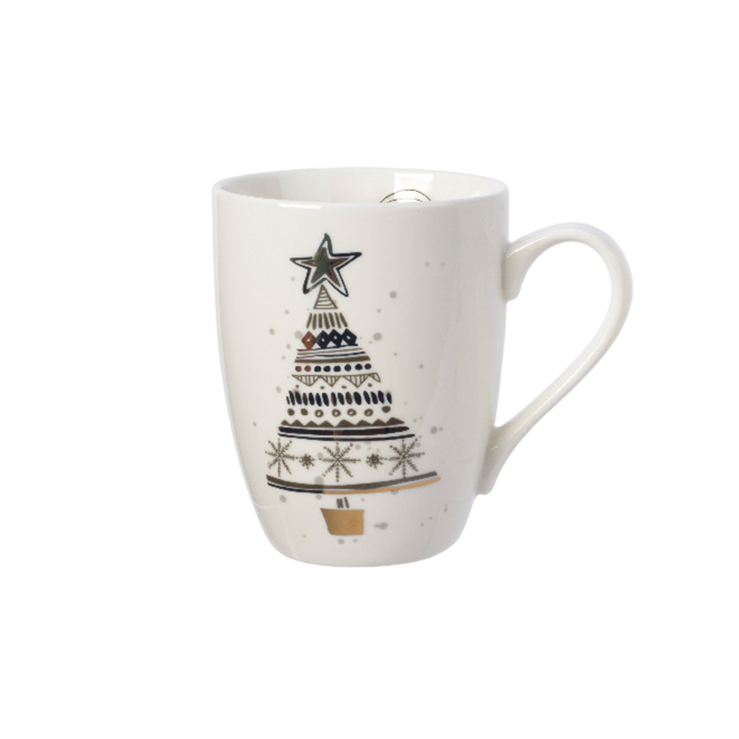 Mug porcelain with gold foil -1pc- 12cm