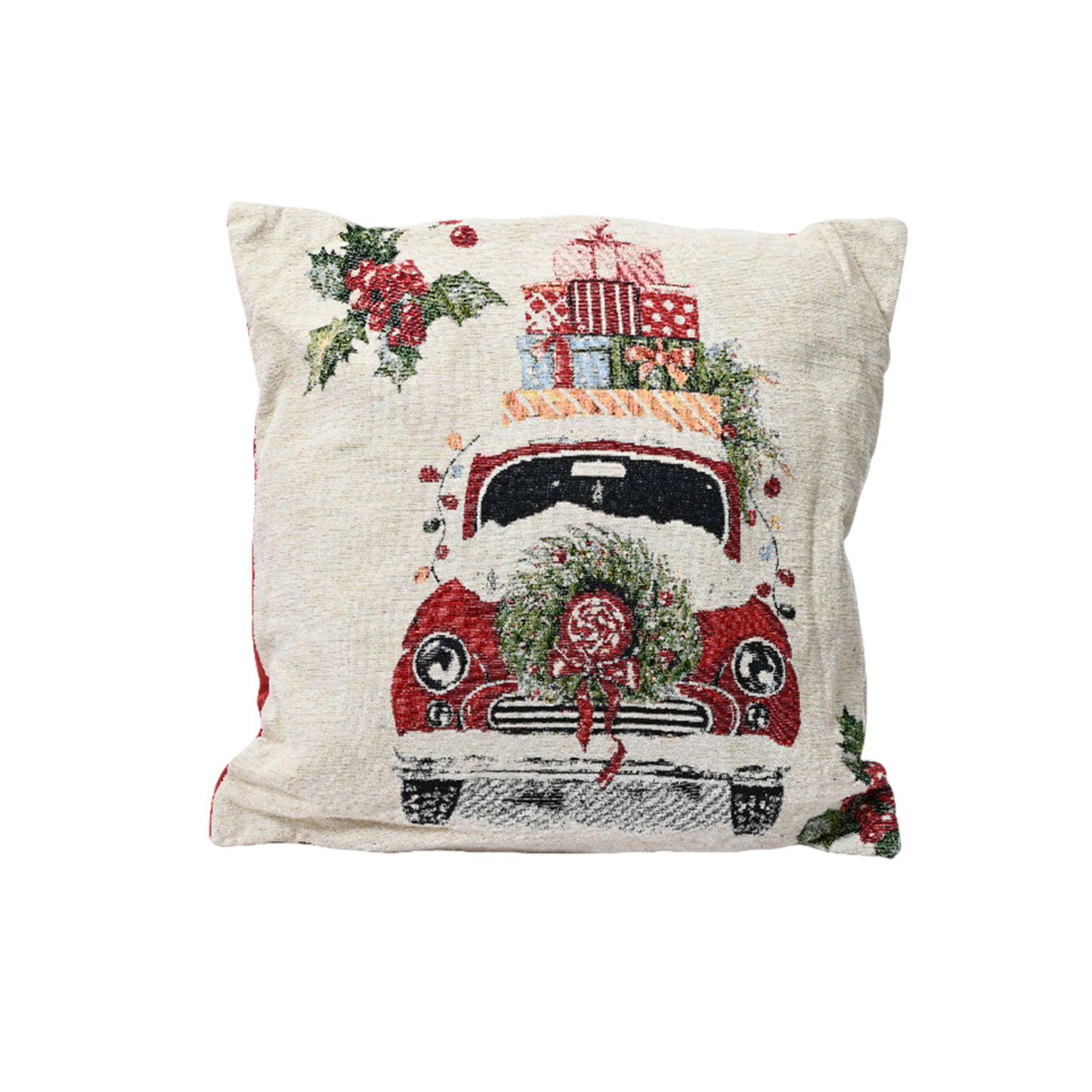 Cushion polyester cotton printed L.43cm x W.43cm x H.2.5cm
