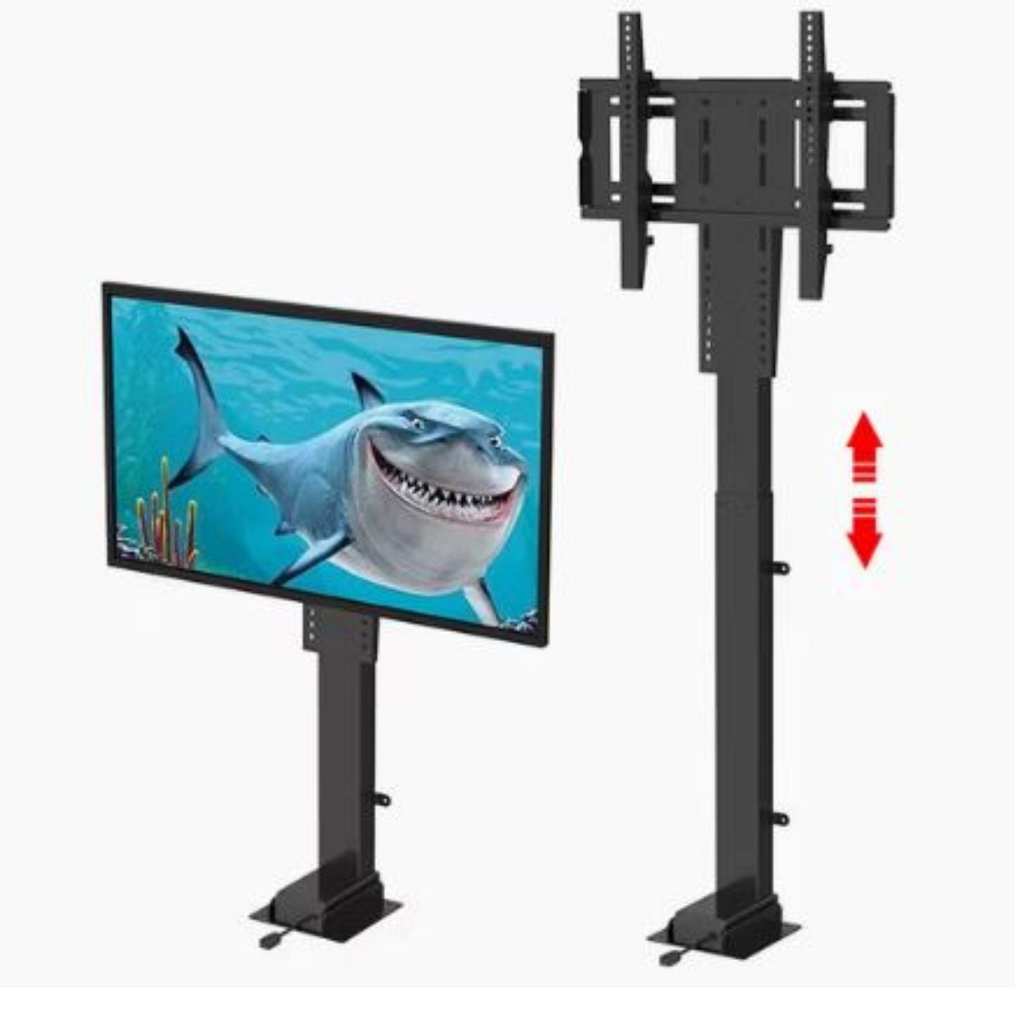 TV Table Electric TV Ceiling Mount Manual Rotation TV Lift, Fits 32-70 Inch Motorized TV Stand, Adjustable Ceiling TV Mount Bracket, with remote control