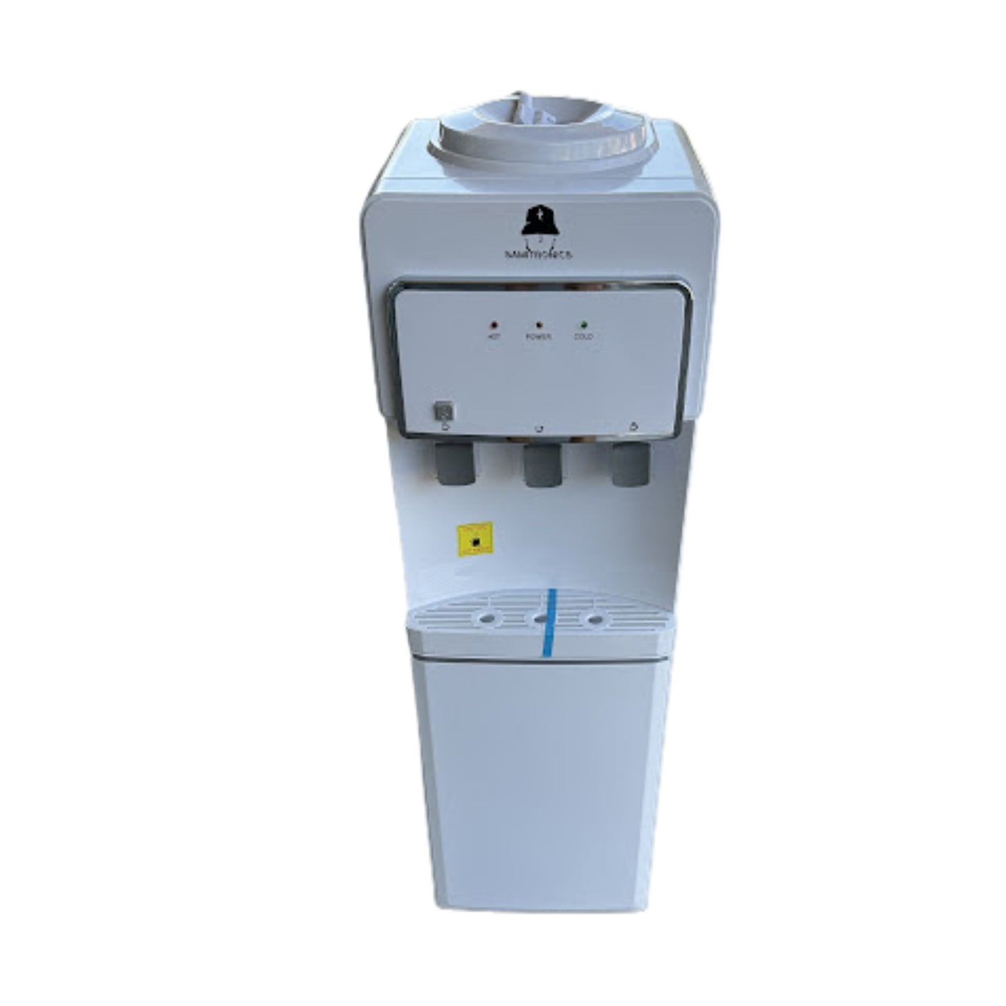 Samitronics top load water dispenser with storage cabinet