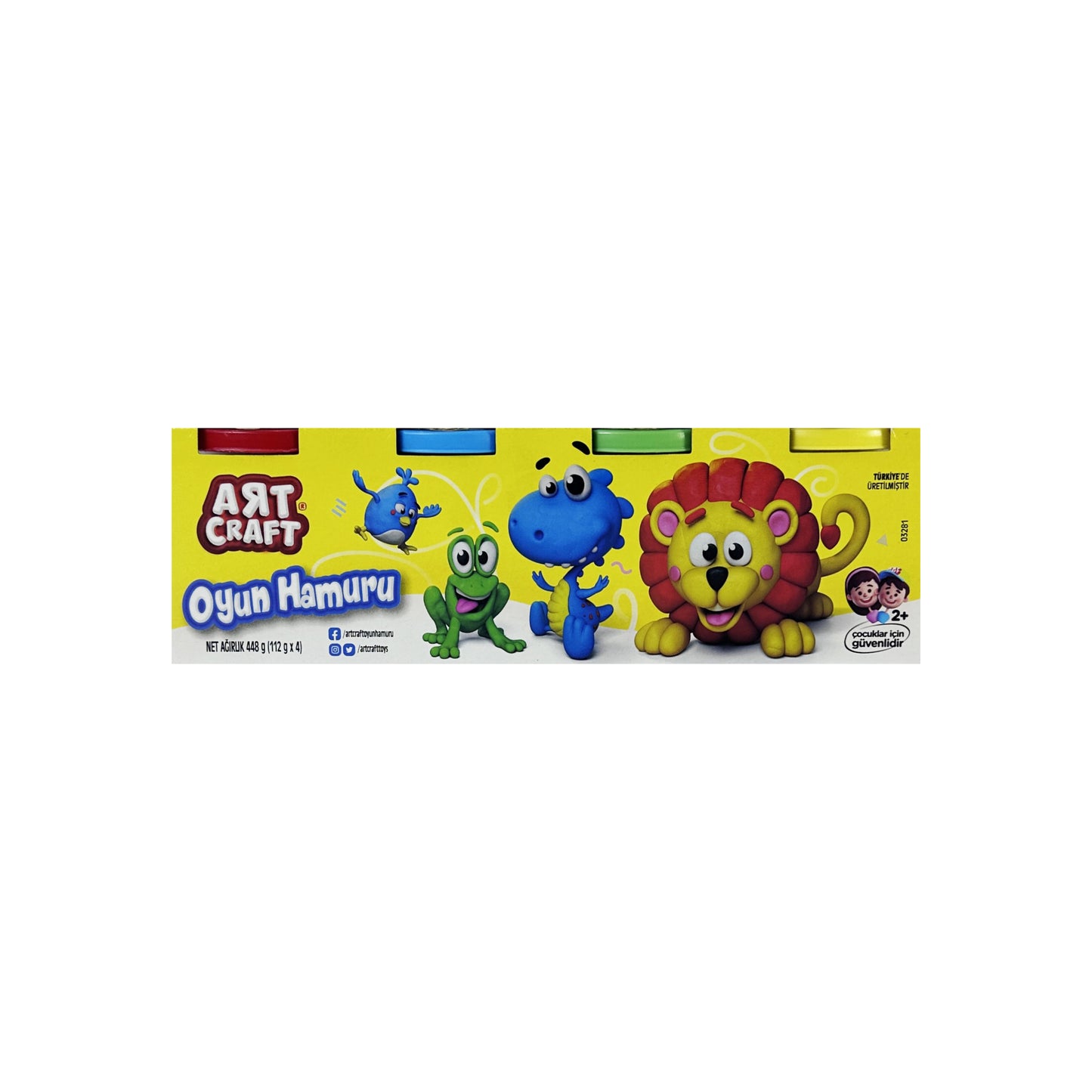 Modeling Clay 4 colors Yellow, Green, Blue and Red 448gram