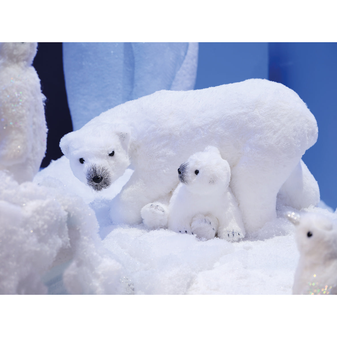 Bear artificial fur glitters - 50 cm